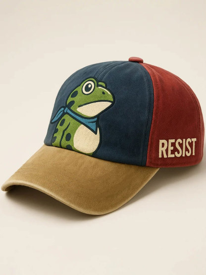 Unisex Portland Frog Resist Print Hat