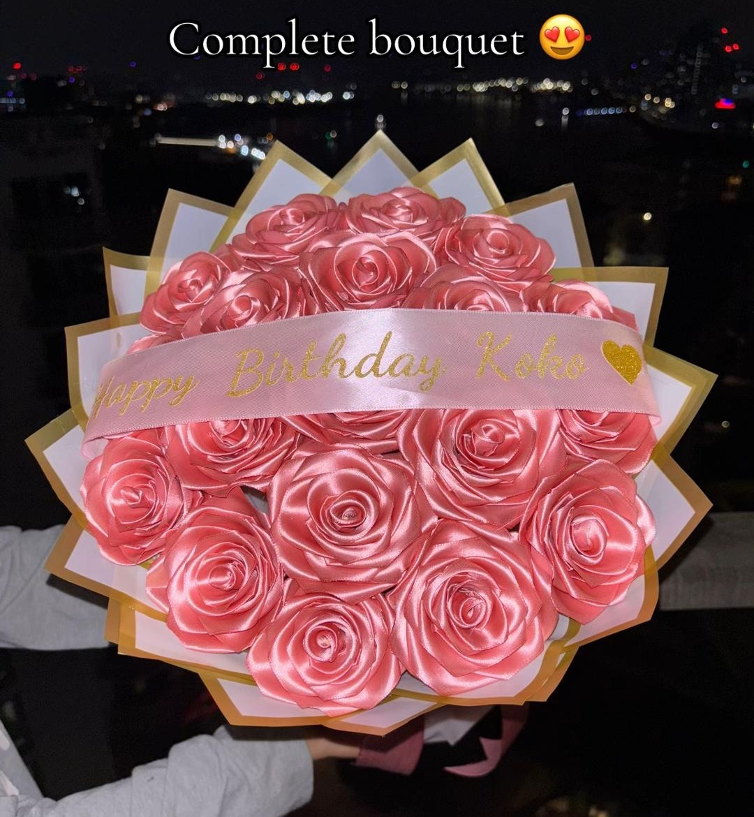 💕100% Handmade from Satin Ribbon — Each Rose Individually Crafted by 