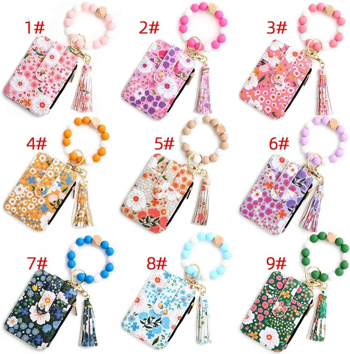 🌼✨ Boho Beaded Tassel Keychain – Silicone Bead Keychain for Women, Chic & Trendy Gift