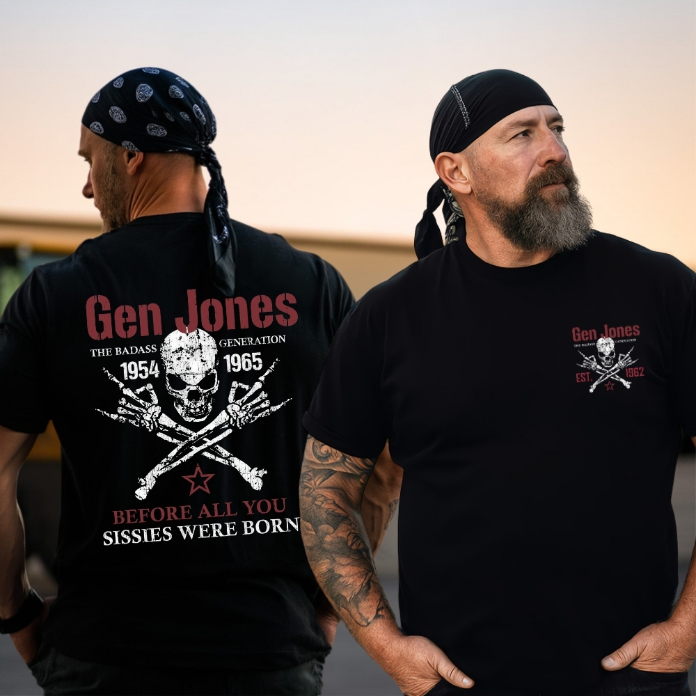 Gen Jones The Badass Generation 1954-1965 Skull Graphic T-Shirt