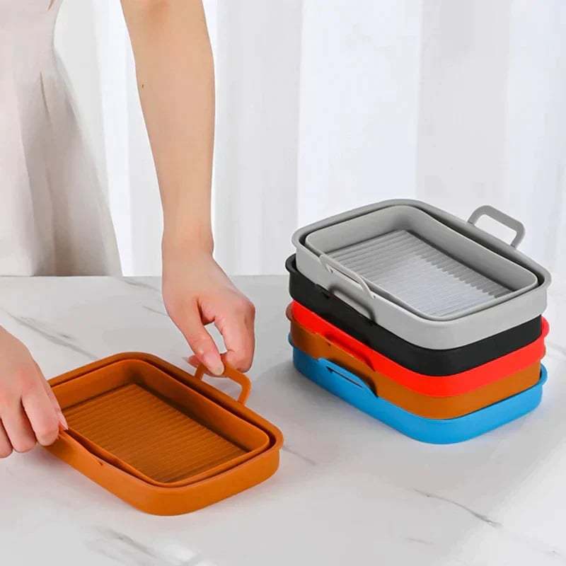 🏆 50K+ SOLD!⏰This Week Special Price.Foldable Air Fryer Silicone Baking Tray
