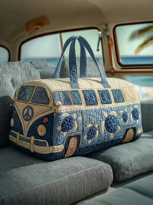 Hippie Van Quilted Duffle Bag