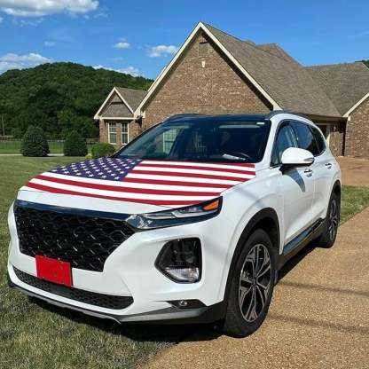 🎉4th Of July Flash Sale 65K+🔥American Car Hood Flag🦅No Glue No Tools🚗 Install in 1 Minute