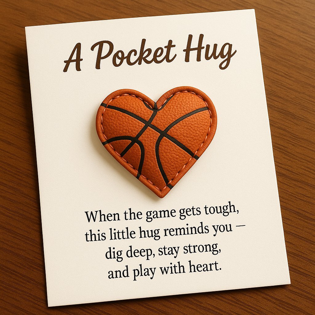 🏐HANDMADE Ball Sports Heart Pocket Hug with Gift Card💕