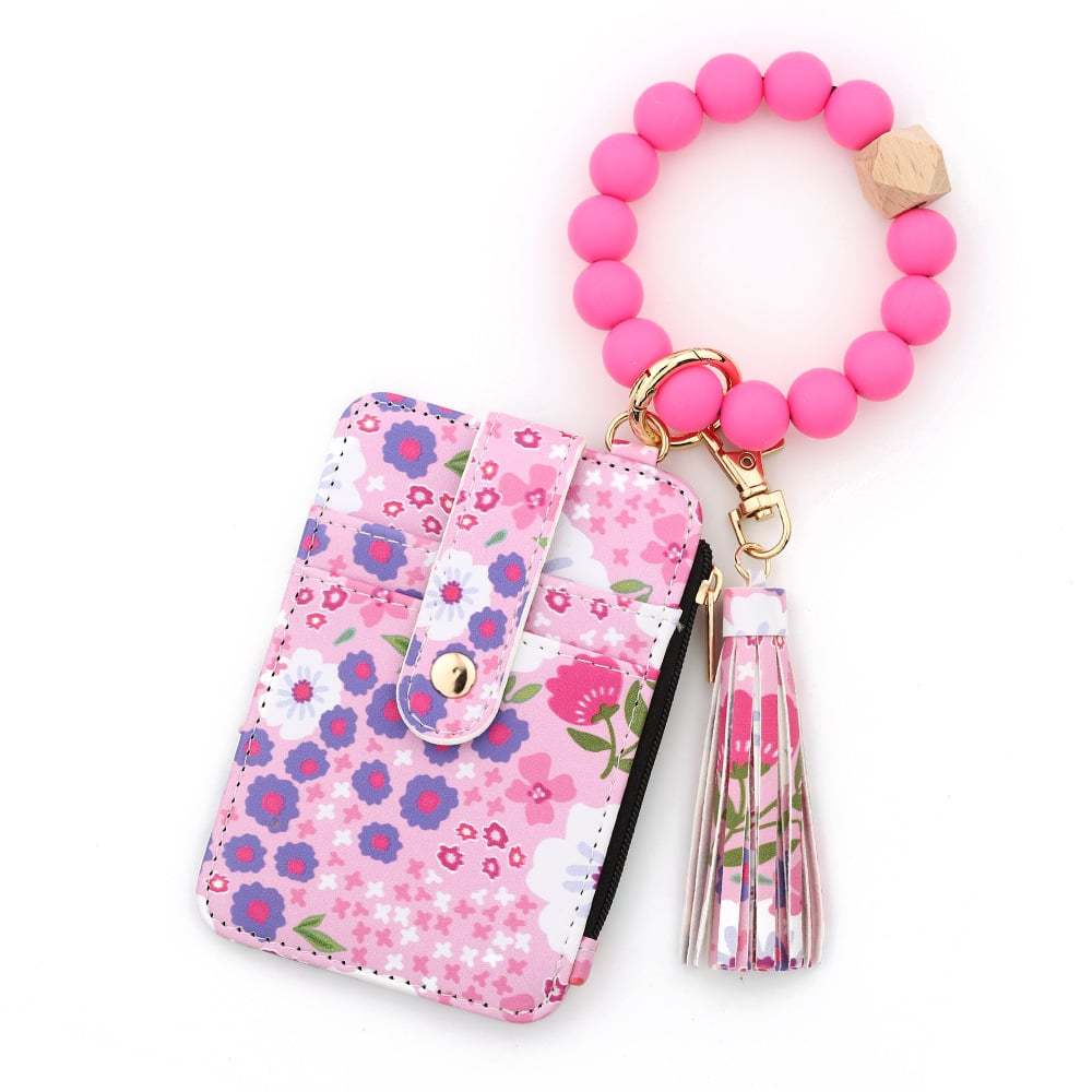 🌼✨ Boho Beaded Tassel Keychain – Silicone Bead Keychain for Women, Chic & Trendy Gift