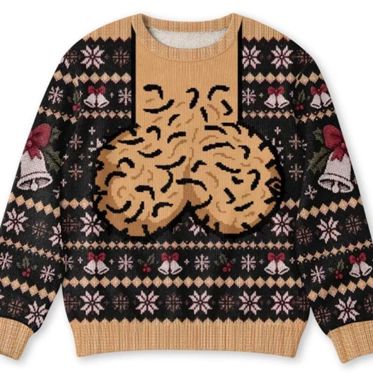 Personalized Jingle Balls Christmas AOP Sweatshirt, Funny Ugly Sweater Gift for Men, Husband Dad 686276 WFD