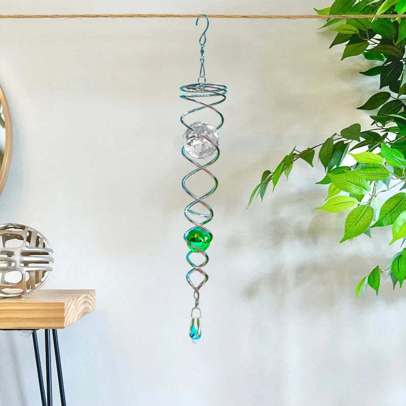 🔥 Last Day Sale Price |✨ Sacred Journey Spiral Crystal - Handmade by Sarah Moon (14 inches Length)