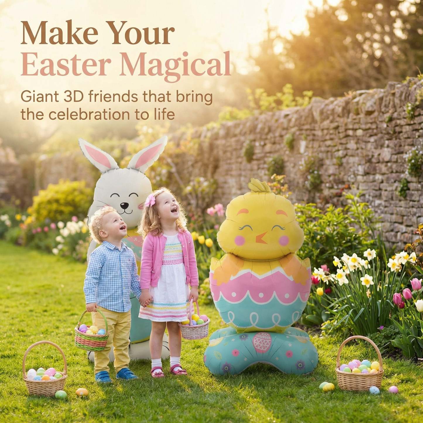 🎁EASTER SALE – £5.99!!🐰🎉Giant 3D Standing Bunny Balloon Self-Supporting Festive Cheer
