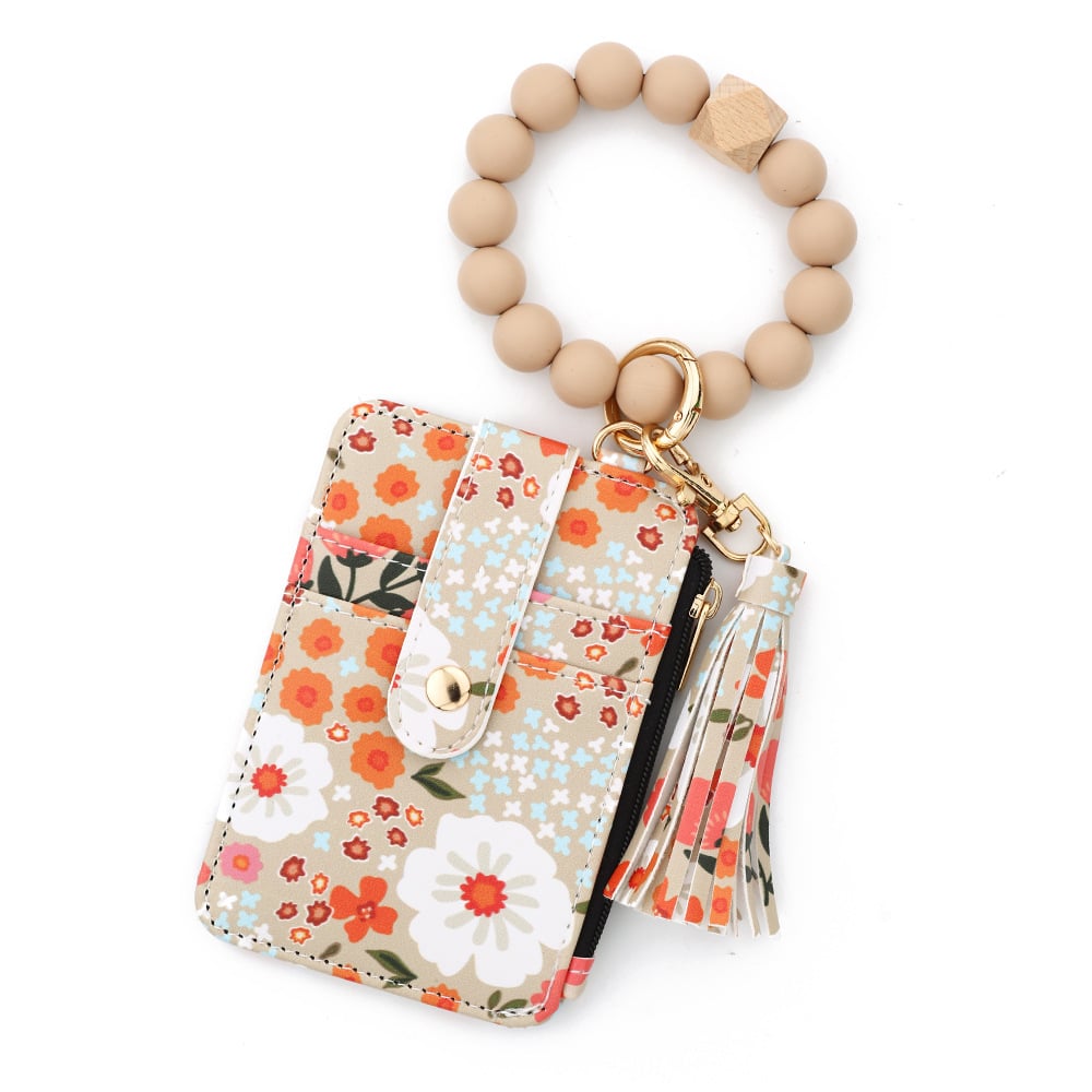 🌼✨ Boho Beaded Tassel Keychain – Silicone Bead Keychain for Women, Chic & Trendy Gift