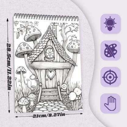 🖍️🎨Adult Coloring Stress Relief Books (Hardcover)