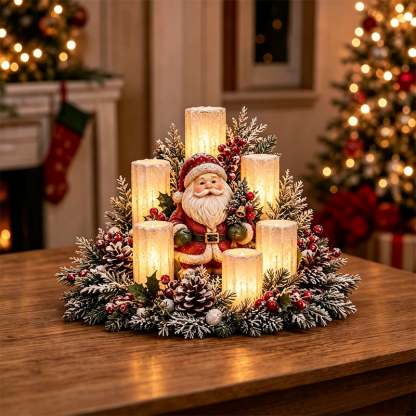 🌲Christmas Lighted Centerpiece with Flameless Candle Glow