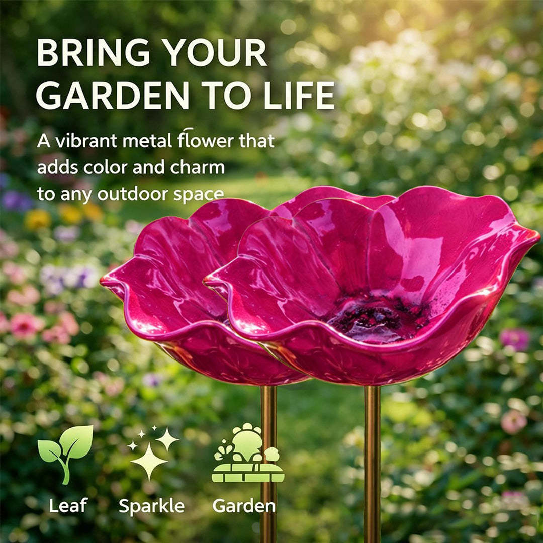 💖🎁2026 Hot Sale--🎁Handmade Metal Flower Garden Stake🐦