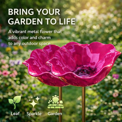 💖🎁2026 Hot Sale--🎁Handmade Metal Flower Garden Stake🐦
