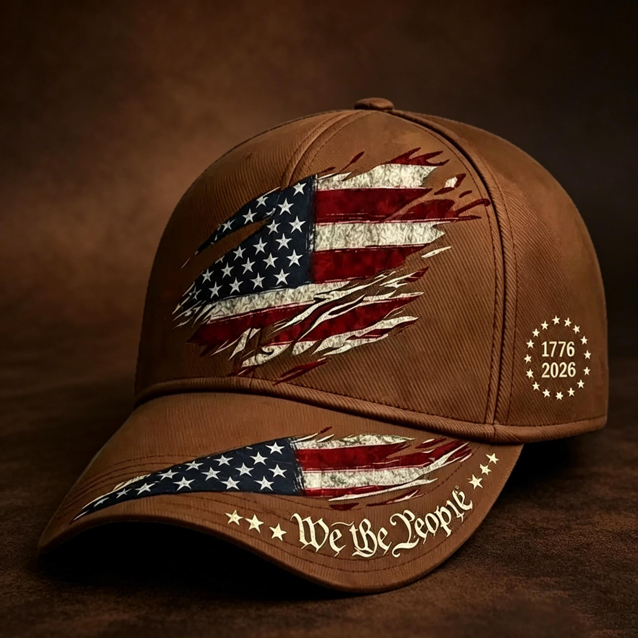 2pcs July 4th American Independence Day Print Baseball Cap, Adjustable Unisex Sun Cap
