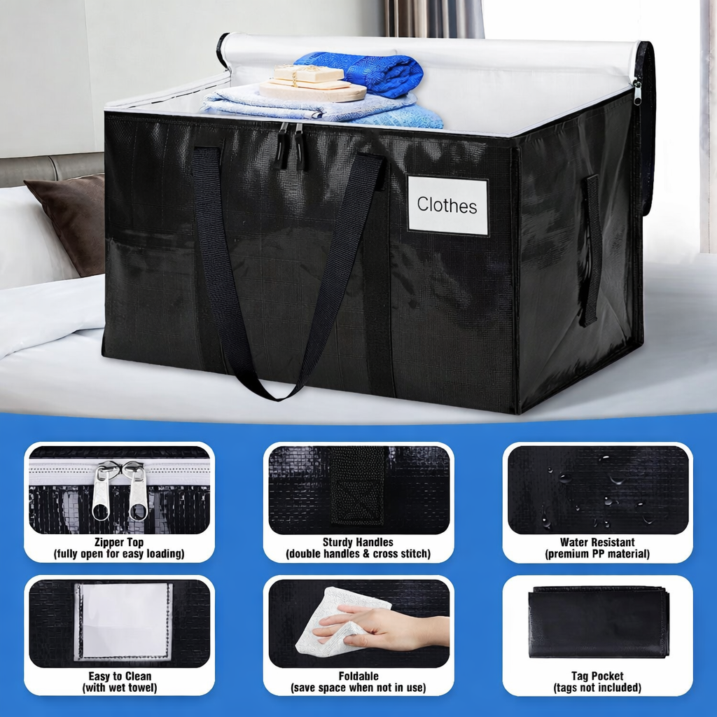 24 Gallon Extra Large Heavy Duty Foldable Moving Bags