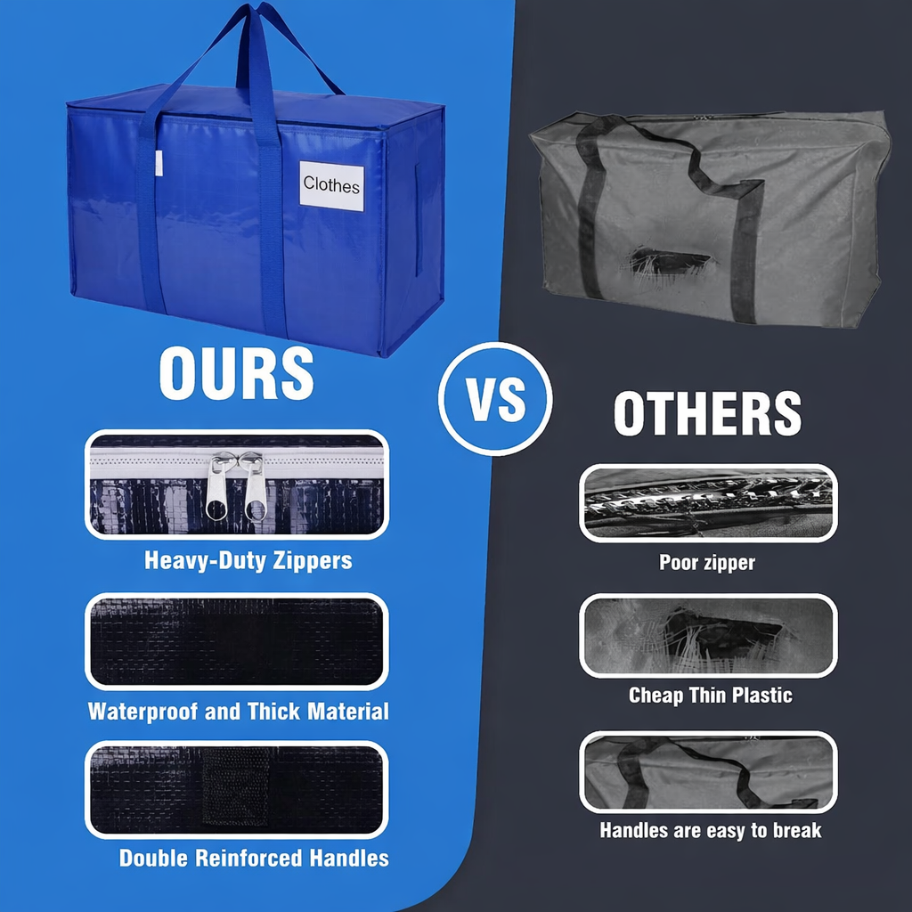 24 Gallon Extra Large Heavy Duty Foldable Moving Bags