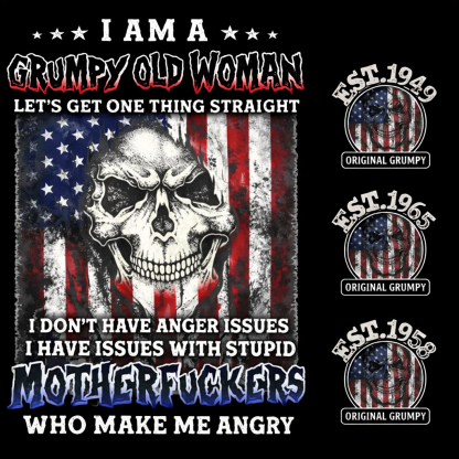 I Am A Grumpy Old Woman Custom Year Of Birth Women's T-shirt