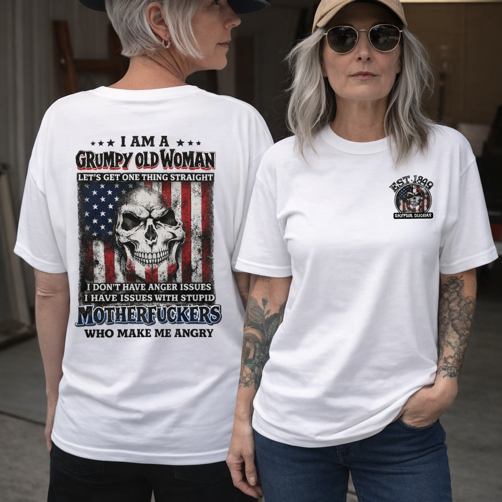 I Am A Grumpy Old Woman Custom Year Of Birth Women's T-shirt