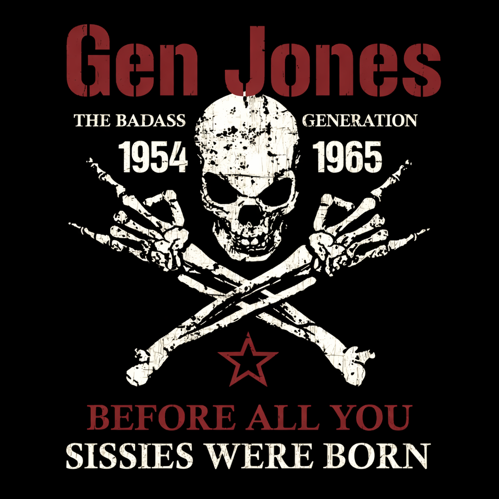 Gen Jones The Badass Generation 1954-1965 Skull Graphic T-Shirt