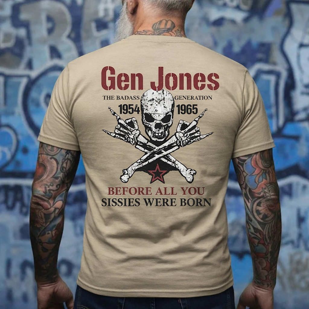 Gen Jones The Badass Generation 1954-1965 Skull Graphic T-Shirt