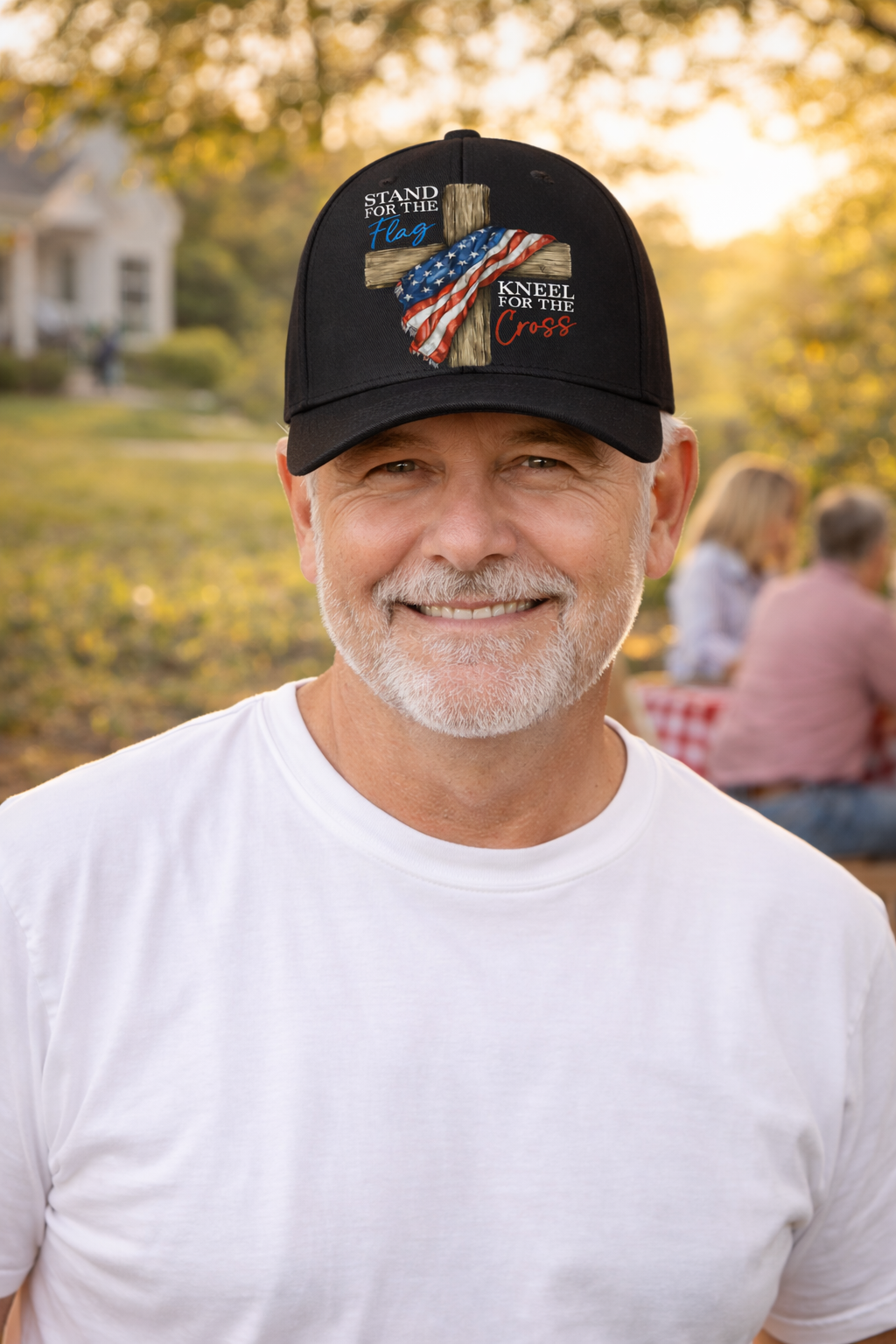 “Stand For The Flag, Kneel For The Cross” Patriotic Faith Hat