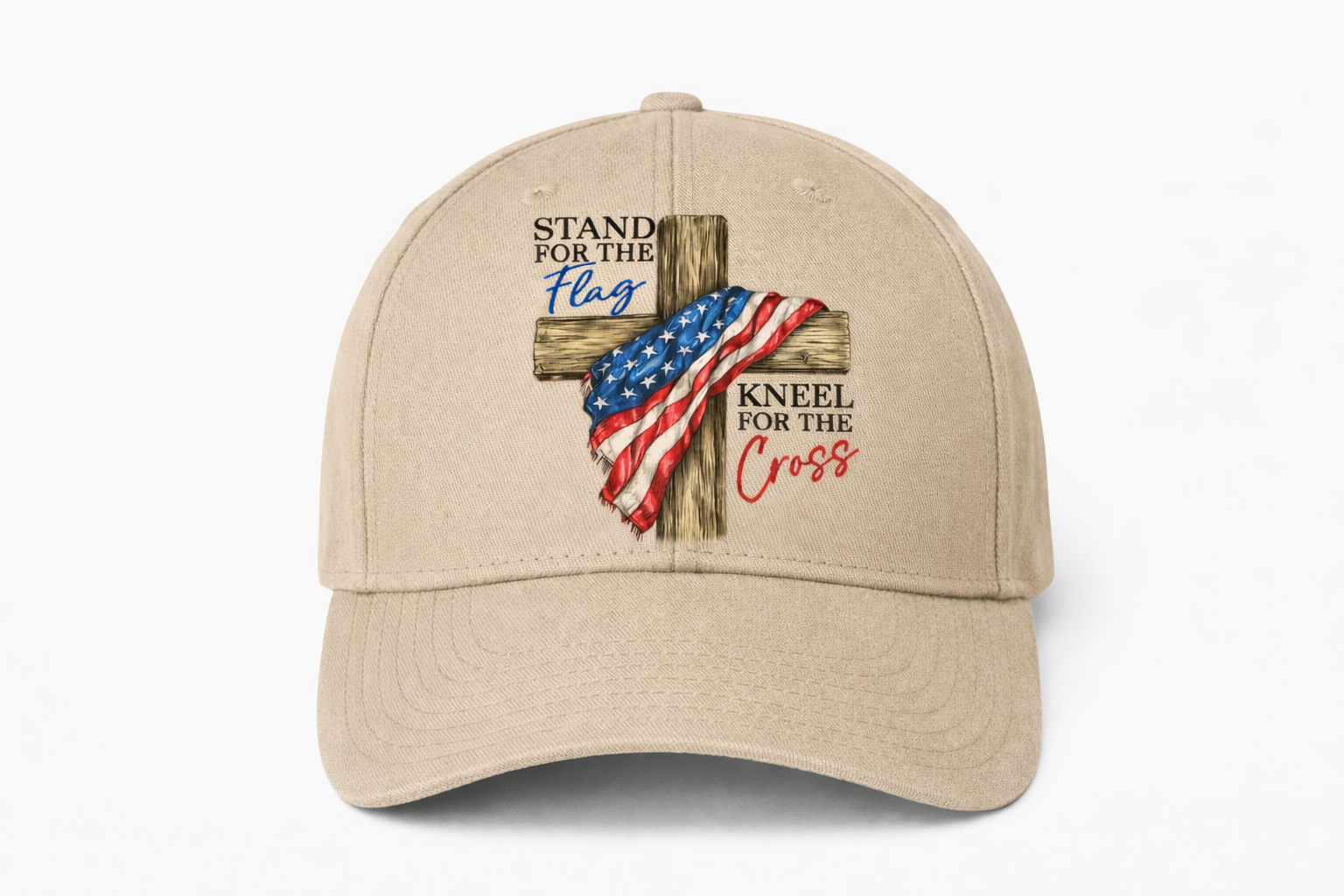 “Stand For The Flag, Kneel For The Cross” Patriotic Faith Hat