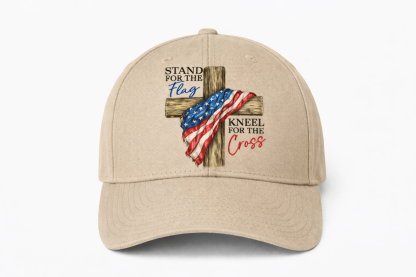 “Stand For The Flag, Kneel For The Cross” Patriotic Faith Hat