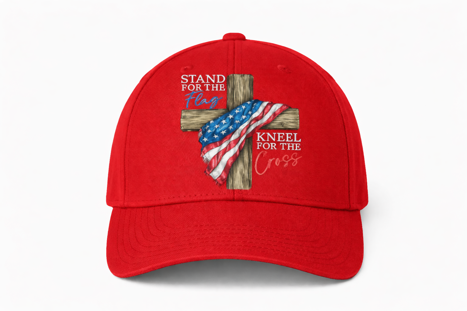 “Stand For The Flag, Kneel For The Cross” Patriotic Faith Hat