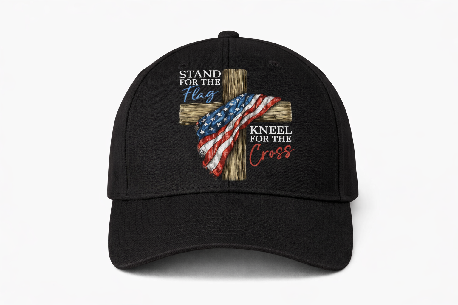 “Stand For The Flag, Kneel For The Cross” Patriotic Faith Hat
