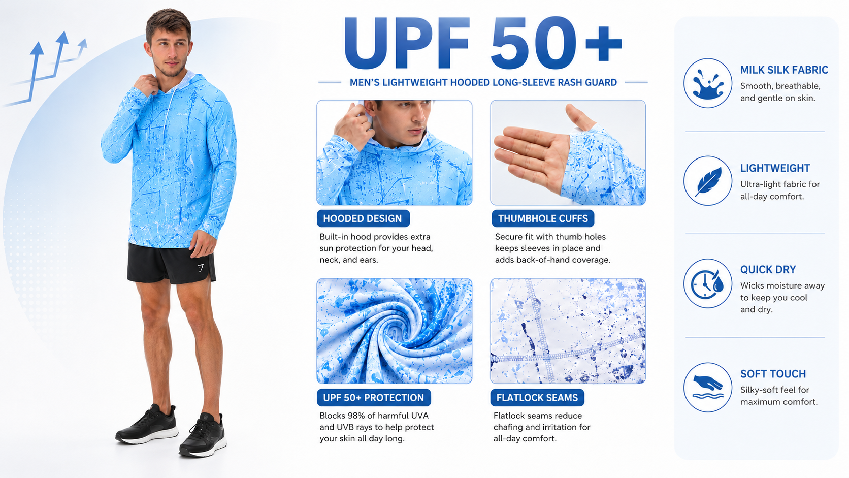 🎁55% OFF Today  Men’s UPF 50+ Outdoor Sun Hoodie