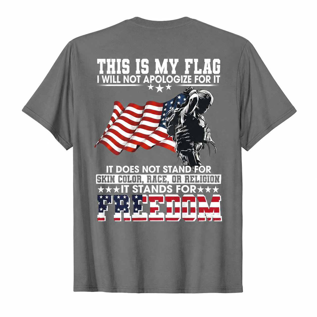 Unapologetically American: This Is My Flag Patriotic Men's T-Shirt