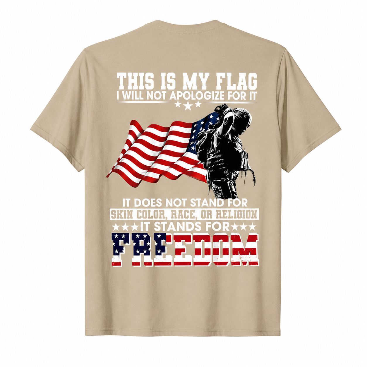 Unapologetically American: This Is My Flag Patriotic Men's T-Shirt