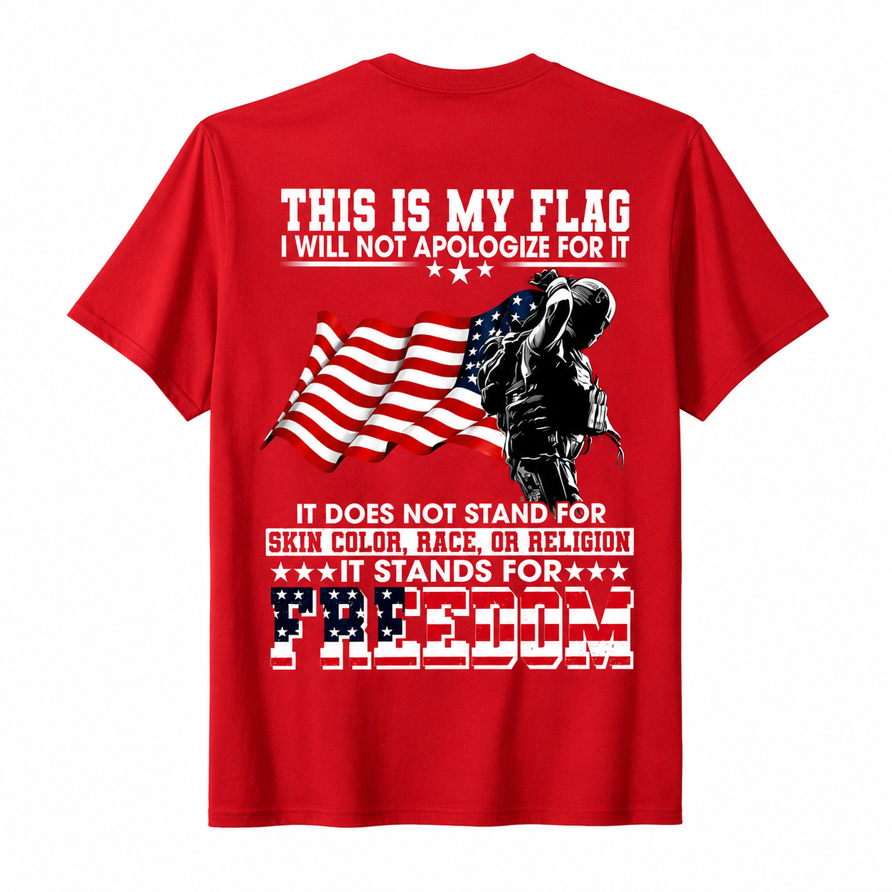 Unapologetically American: This Is My Flag Patriotic Men's T-Shirt