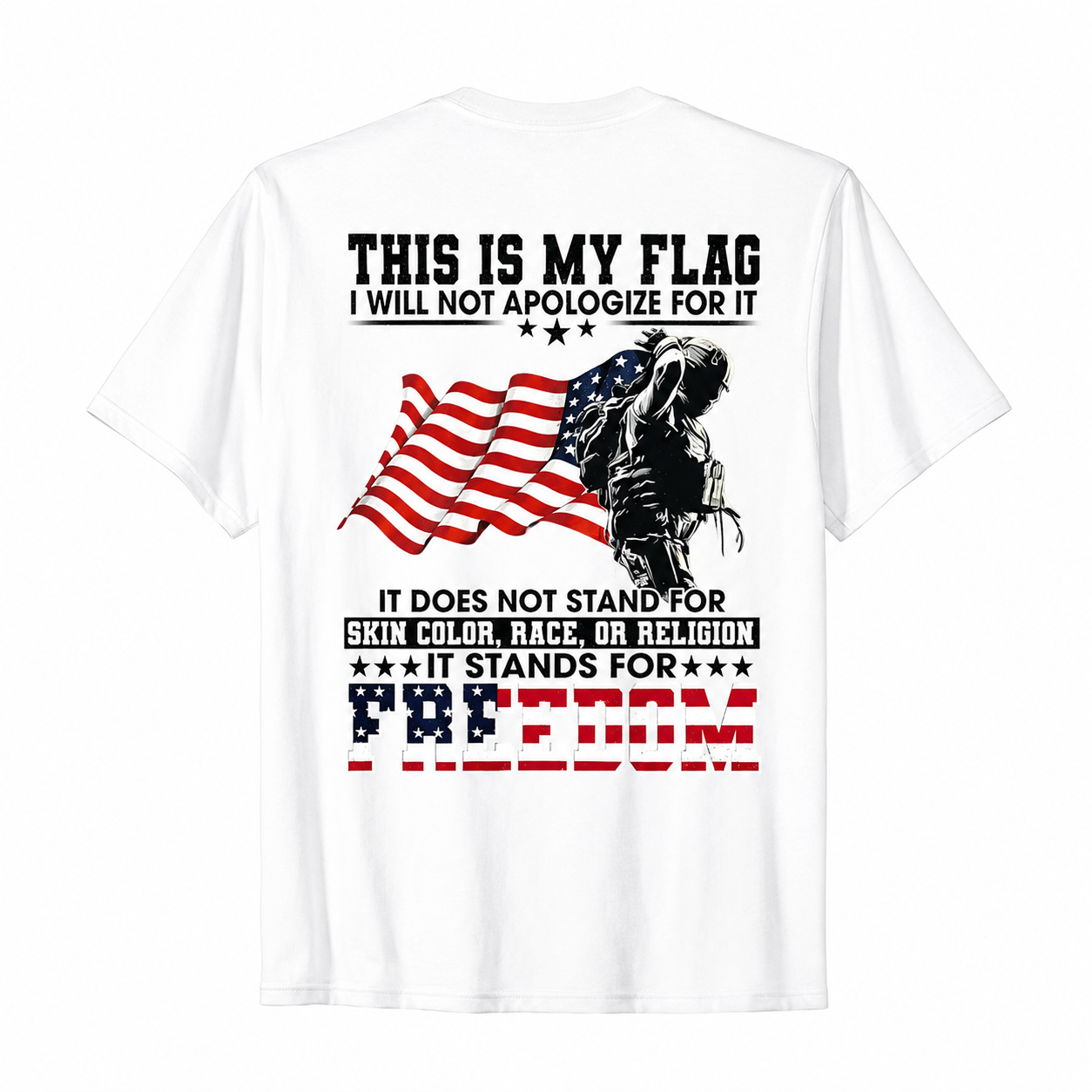 Unapologetically American: This Is My Flag Patriotic Men's T-Shirt