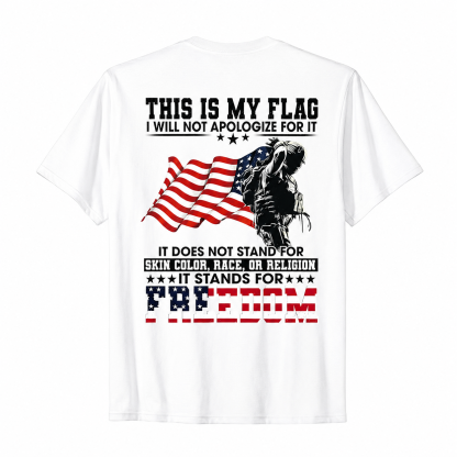 Unapologetically American: This Is My Flag Patriotic Men's T-Shirt