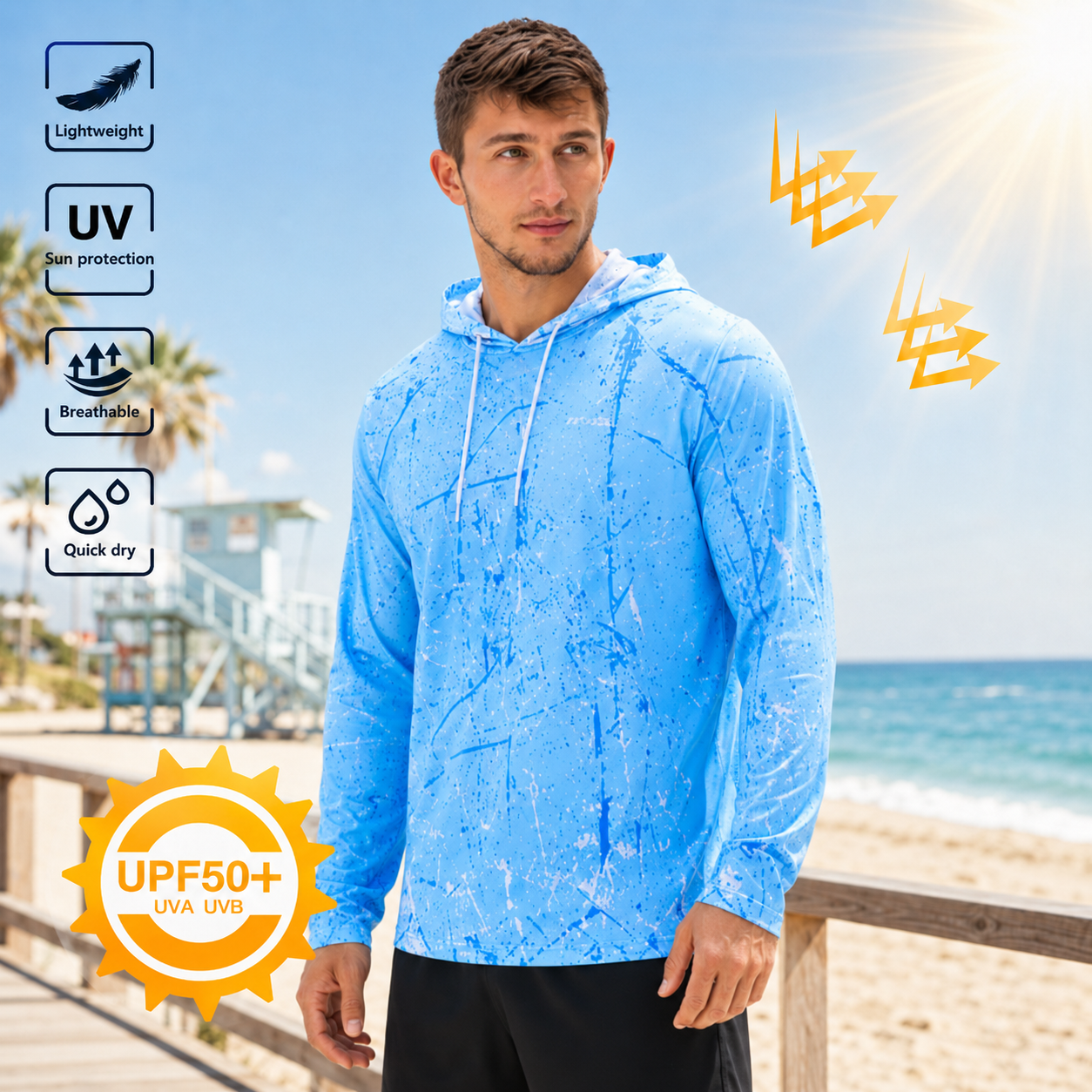 🎁55% OFF Today  Men’s UPF 50+ Outdoor Sun Hoodie