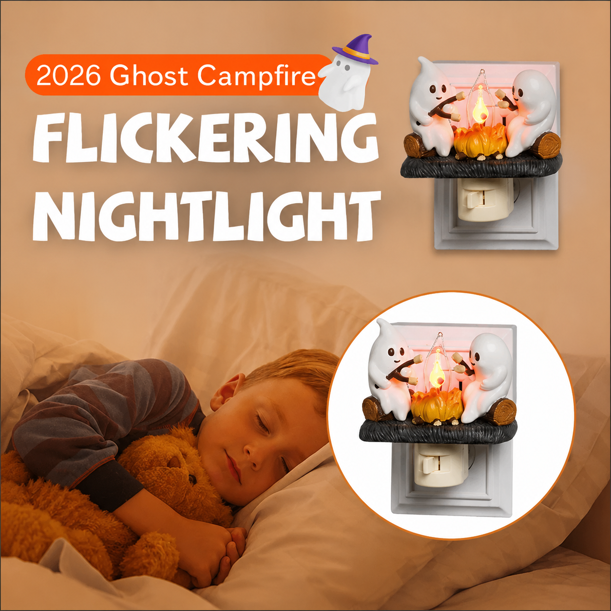 2026 Ghost Campfire Flickering Nightlight🔥👻