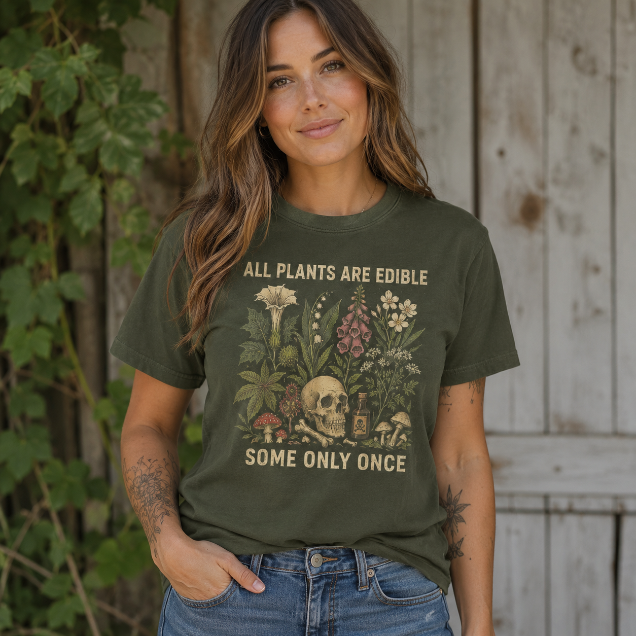 All Plants Are Edible Some Only Once T-shirt
