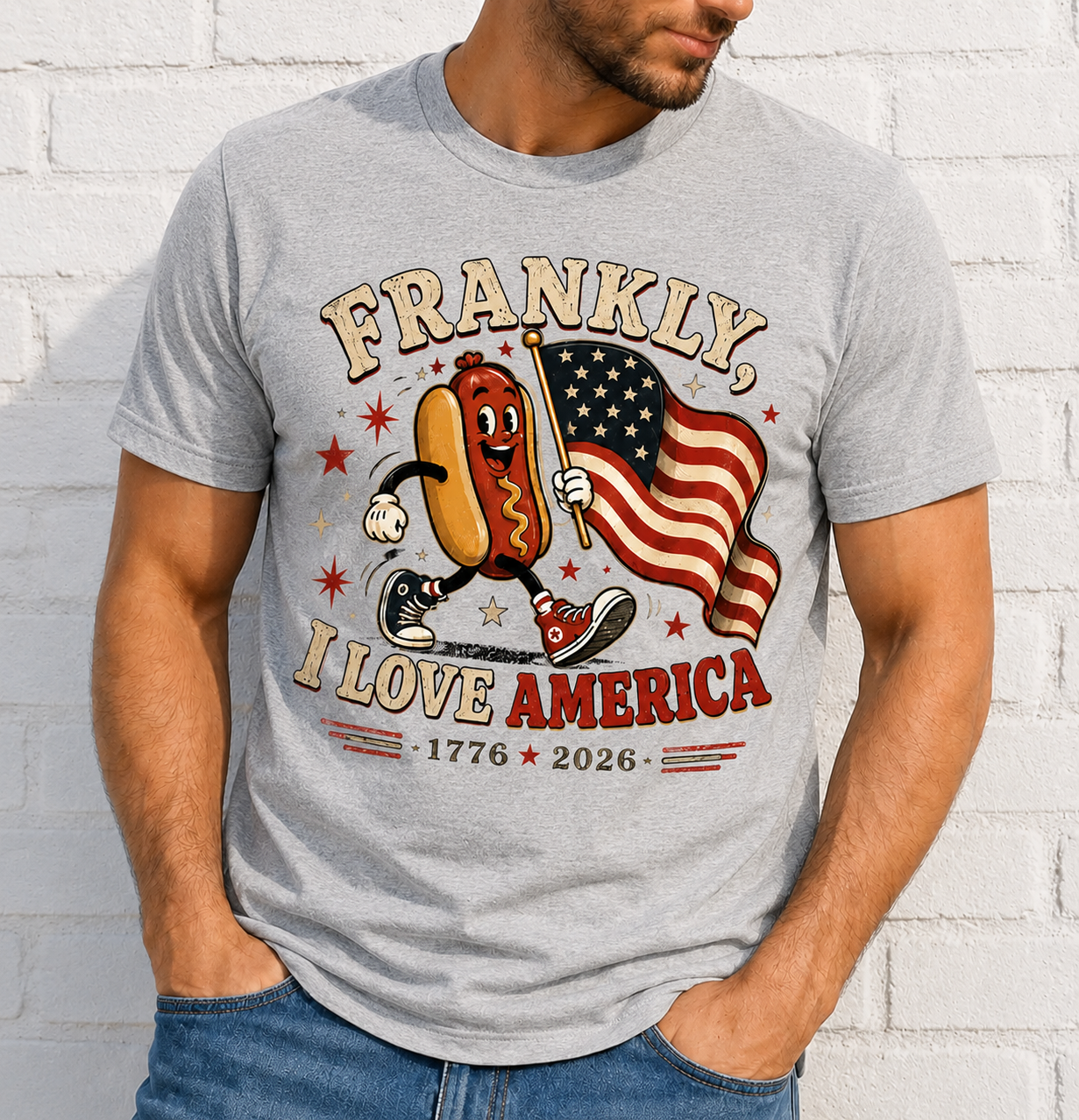 Frankly I Love America Patriotic T-Shirt 