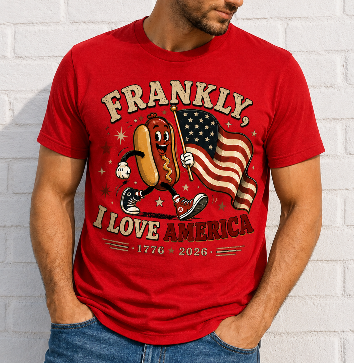 Frankly I Love America Patriotic T-Shirt 
