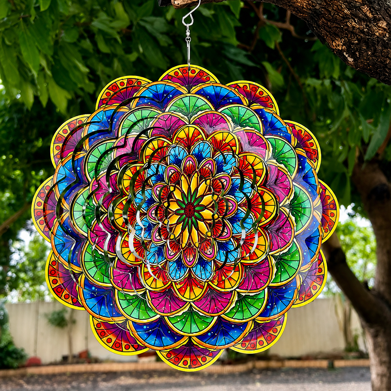 Hummingbird Wind Spinner – Rainbow Garden Hanging Ornament