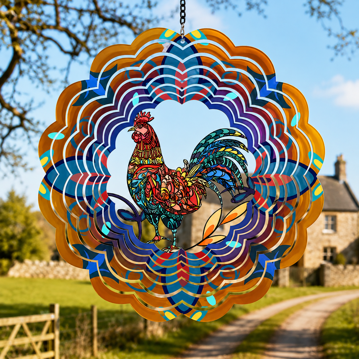 Hummingbird Wind Spinner – Rainbow Garden Hanging Ornament