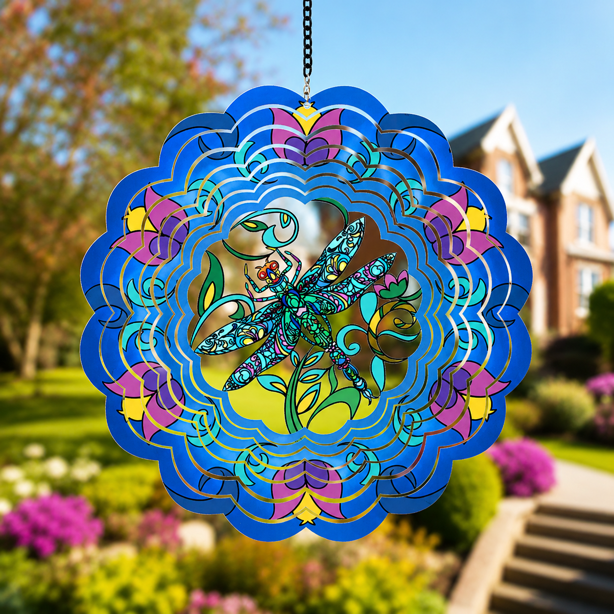 Hummingbird Wind Spinner – Rainbow Garden Hanging Ornament