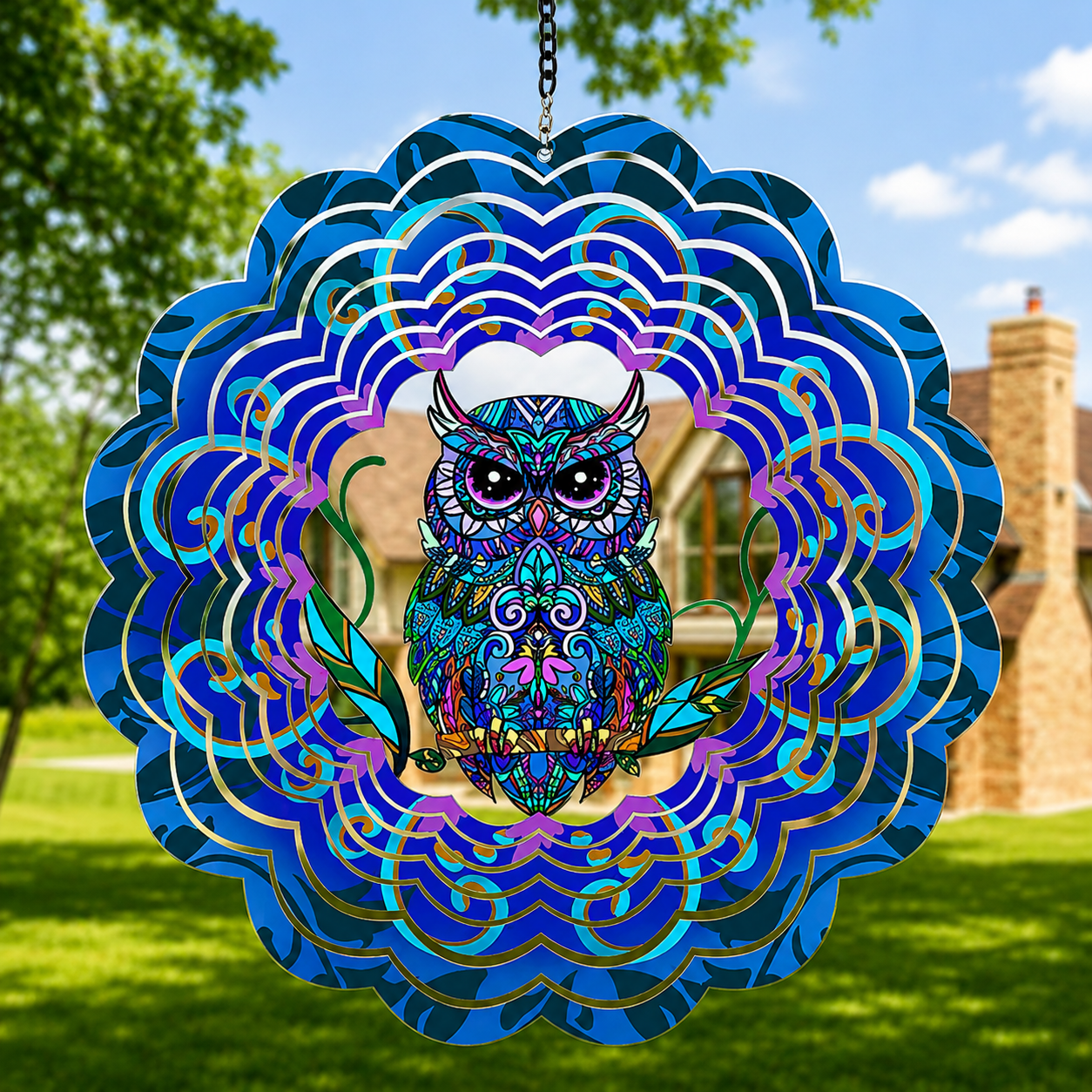 Hummingbird Wind Spinner – Rainbow Garden Hanging Ornament