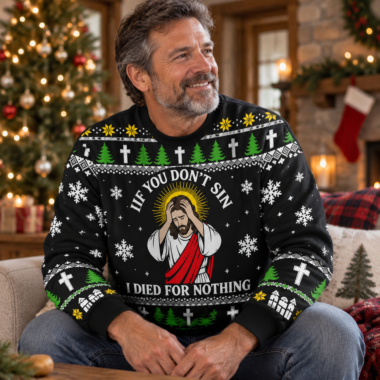 If You Don't Sin I Died for Nothing Ugly Sweatshirts