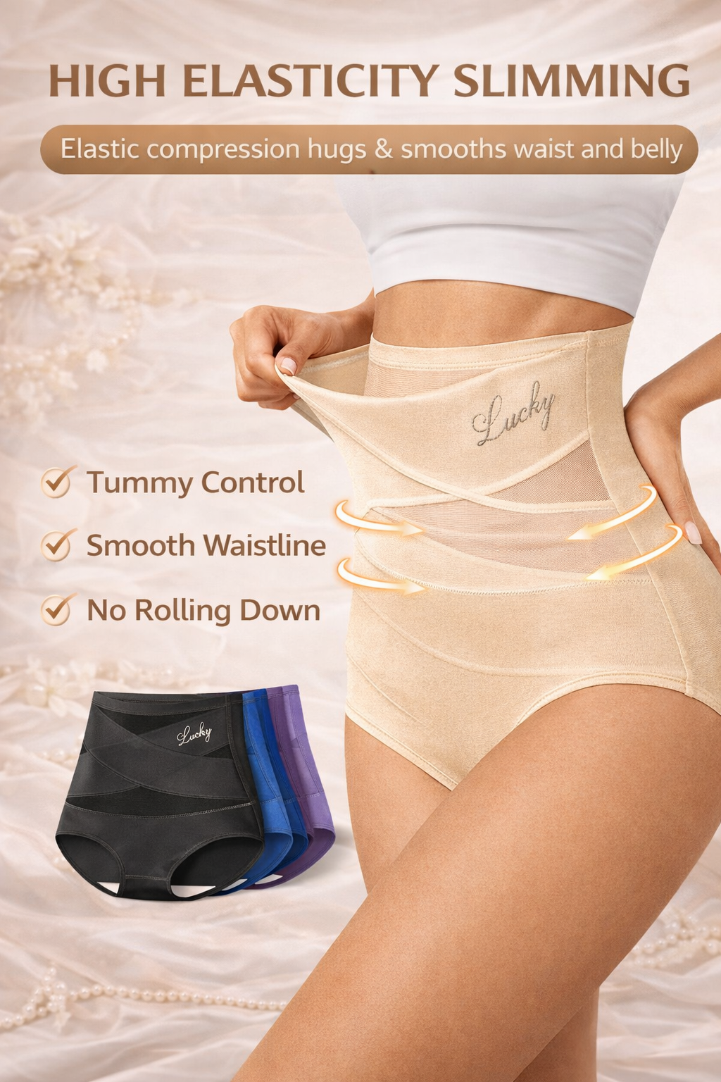High-Waist Tummy Control Seamless Shaping Panties(3/5/8 Pack)
