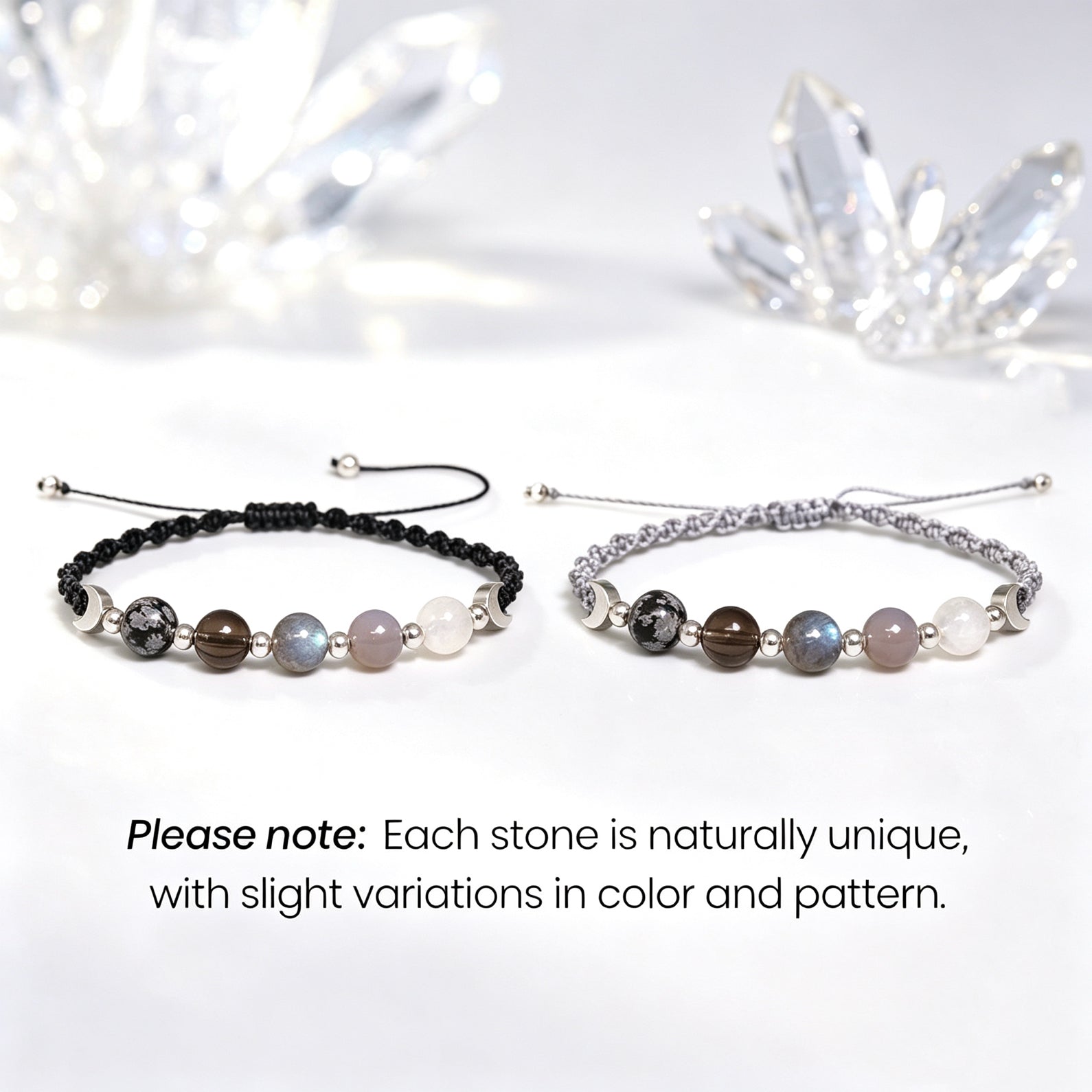 Moon Phases Crystal Healing Bracelet