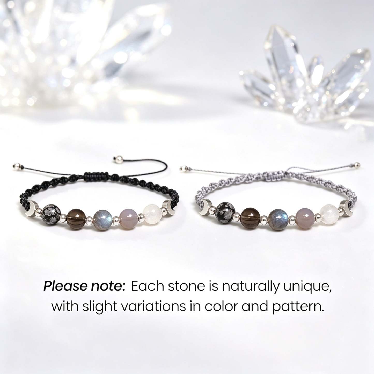Moon Phases Crystal Healing Bracelet