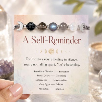 Moon Phases Crystal Healing Bracelet