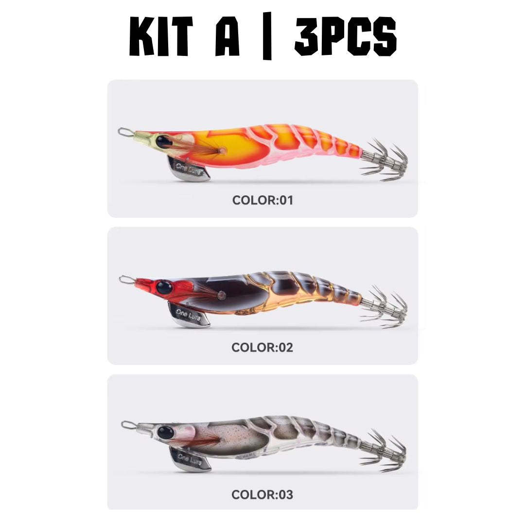 Premium Squid Jigs �C Fishing Made Easy! - Kit 3pcs or 6pcs